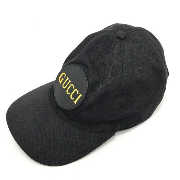 GUCCI 627114 Gucci Off The Grid GG Logo hat cap baseball cap Nylon Black/Gold main image 4